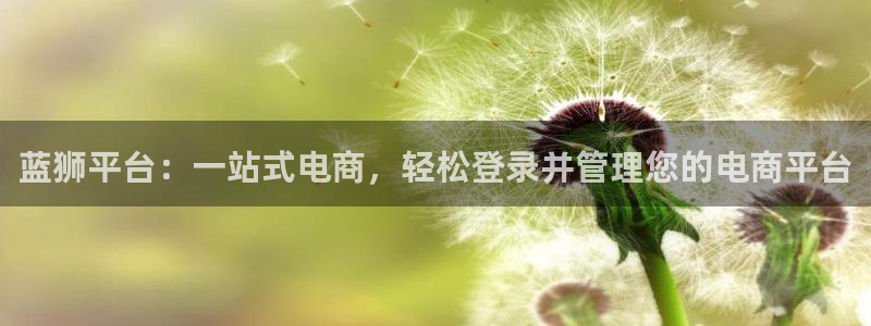 南宫蓝狮娱乐官网版：蓝狮平台：一站式电商，轻松登录并管理您的电商平台